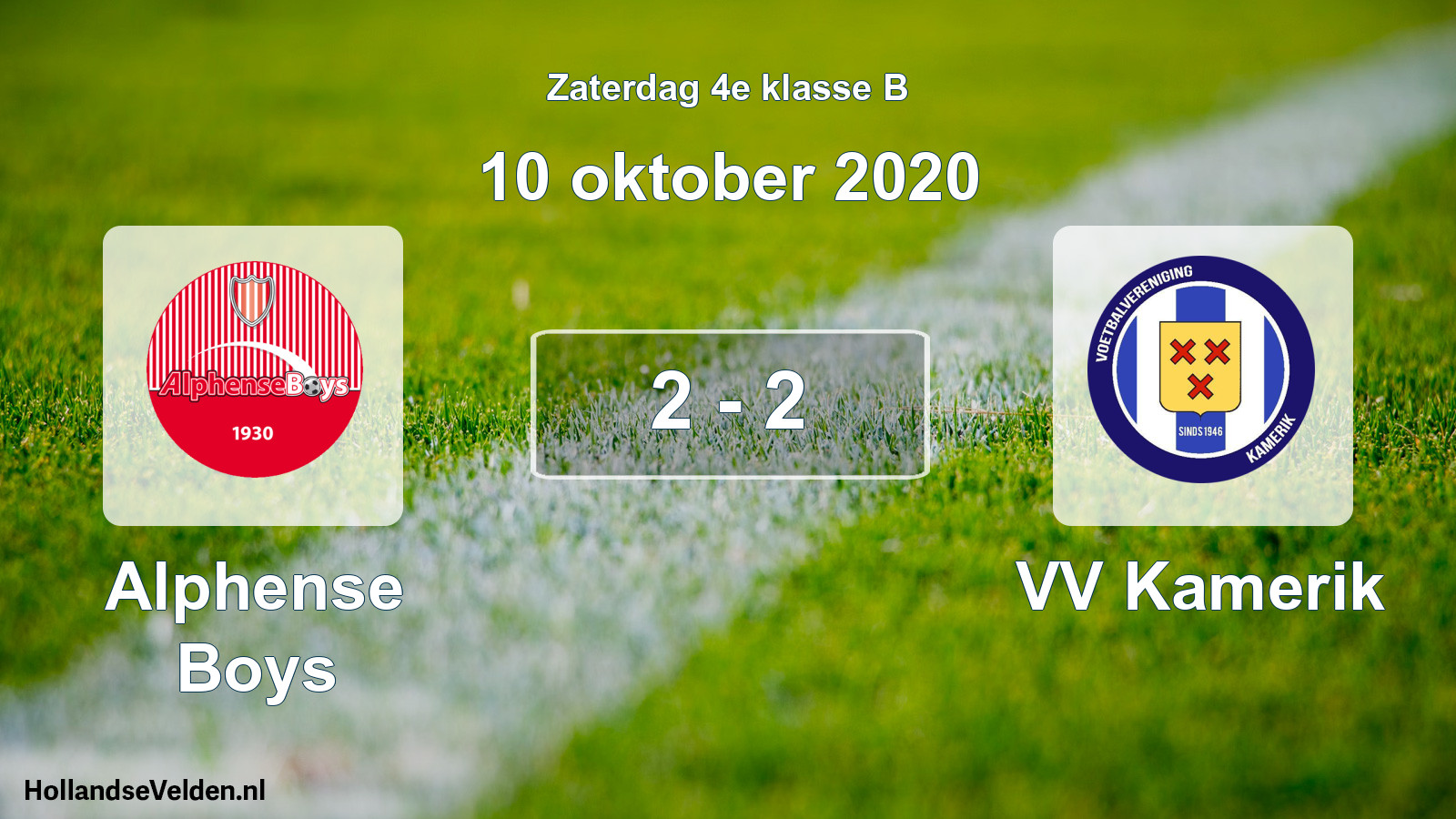 Gespeelde wedstrijd: Alphense Boys - VV Kamerik 2 - 2 (10 oktober 2020)