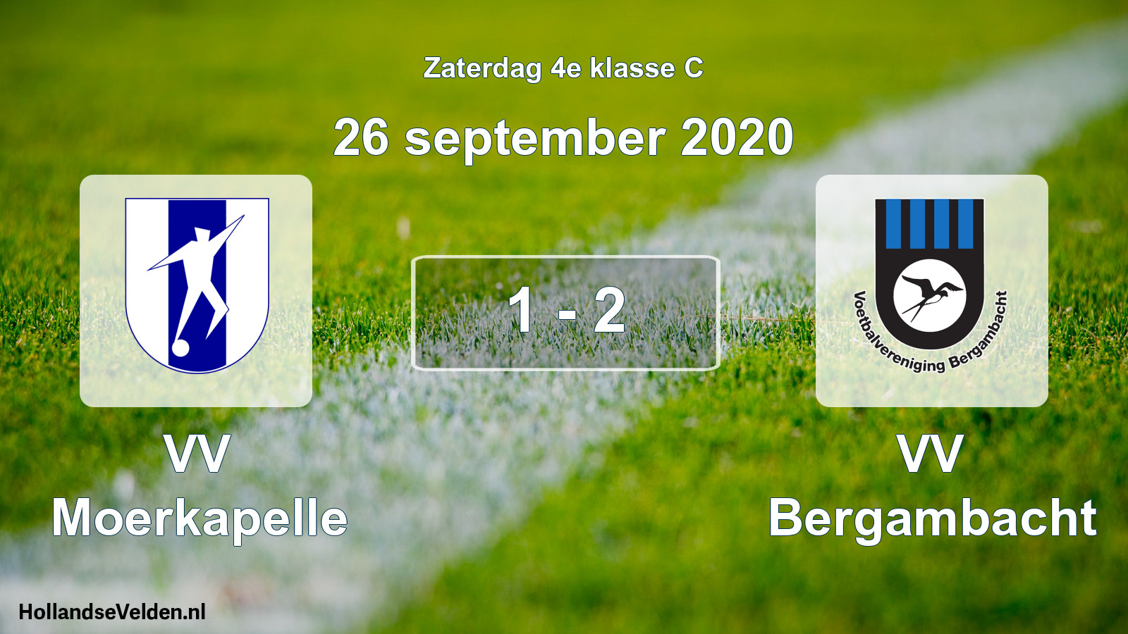 Gespeelde wedstrijd: VV Moerkapelle - VV Bergambacht 1 - 2 (26 september 2020)