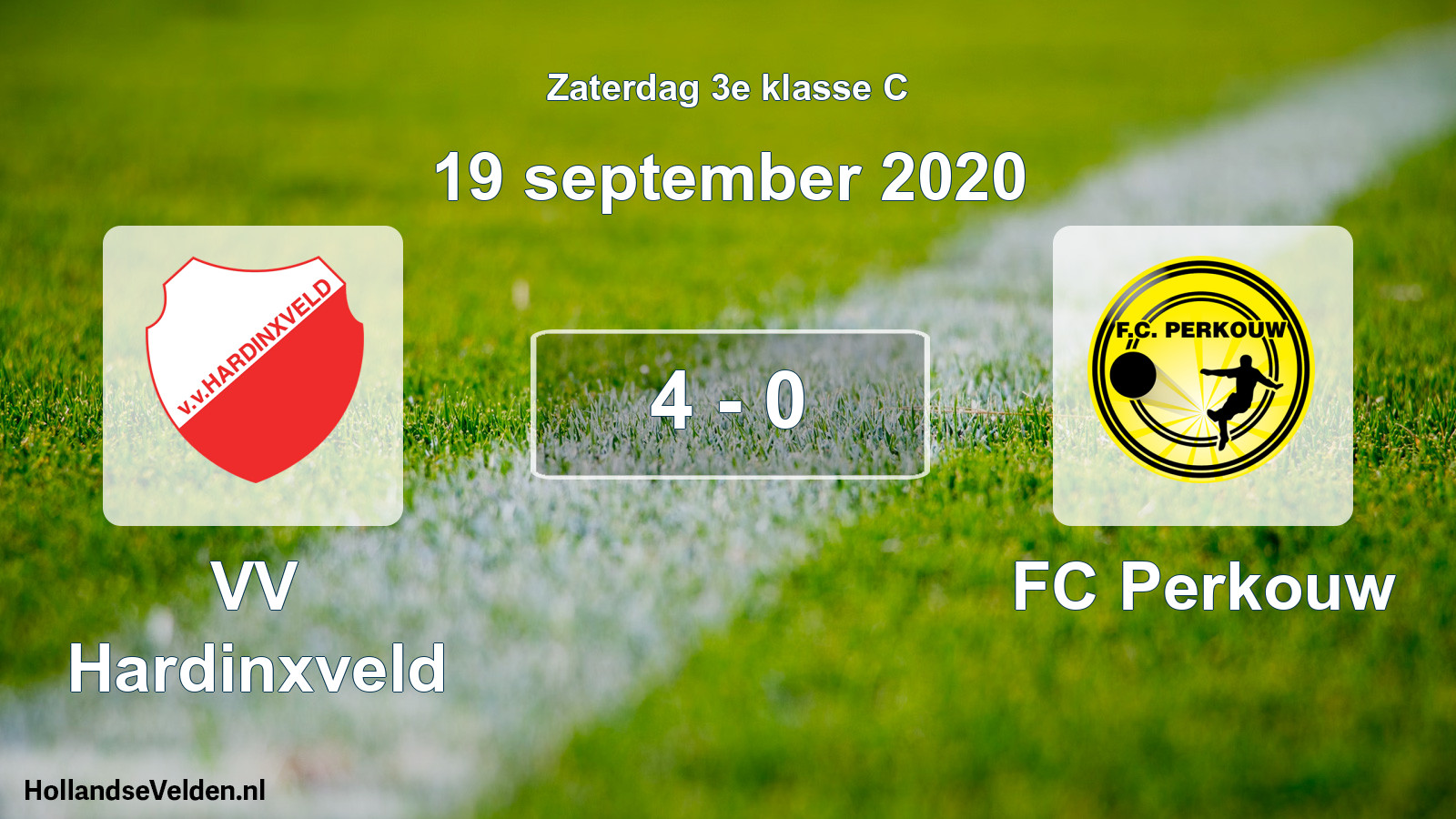 Gespeelde wedstrijd: VV Hardinxveld - FC Perkouw 4 - 0 (19 september 2020)