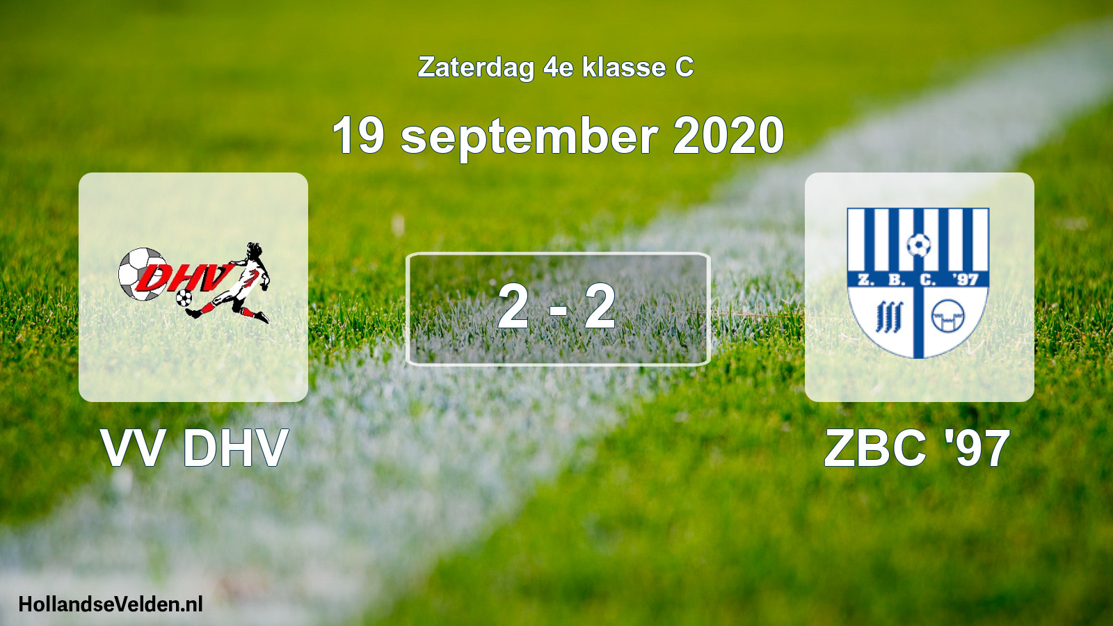 Gespeelde wedstrijd: VV DHV - ZBC '97 2 - 2 (19 september 2020)