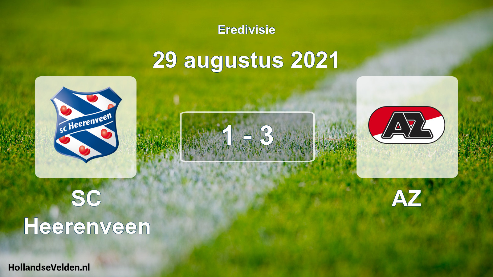 Gespeelde wedstrijd: SC Heerenveen - AZ 1 - 3 (29 augustus 2021)