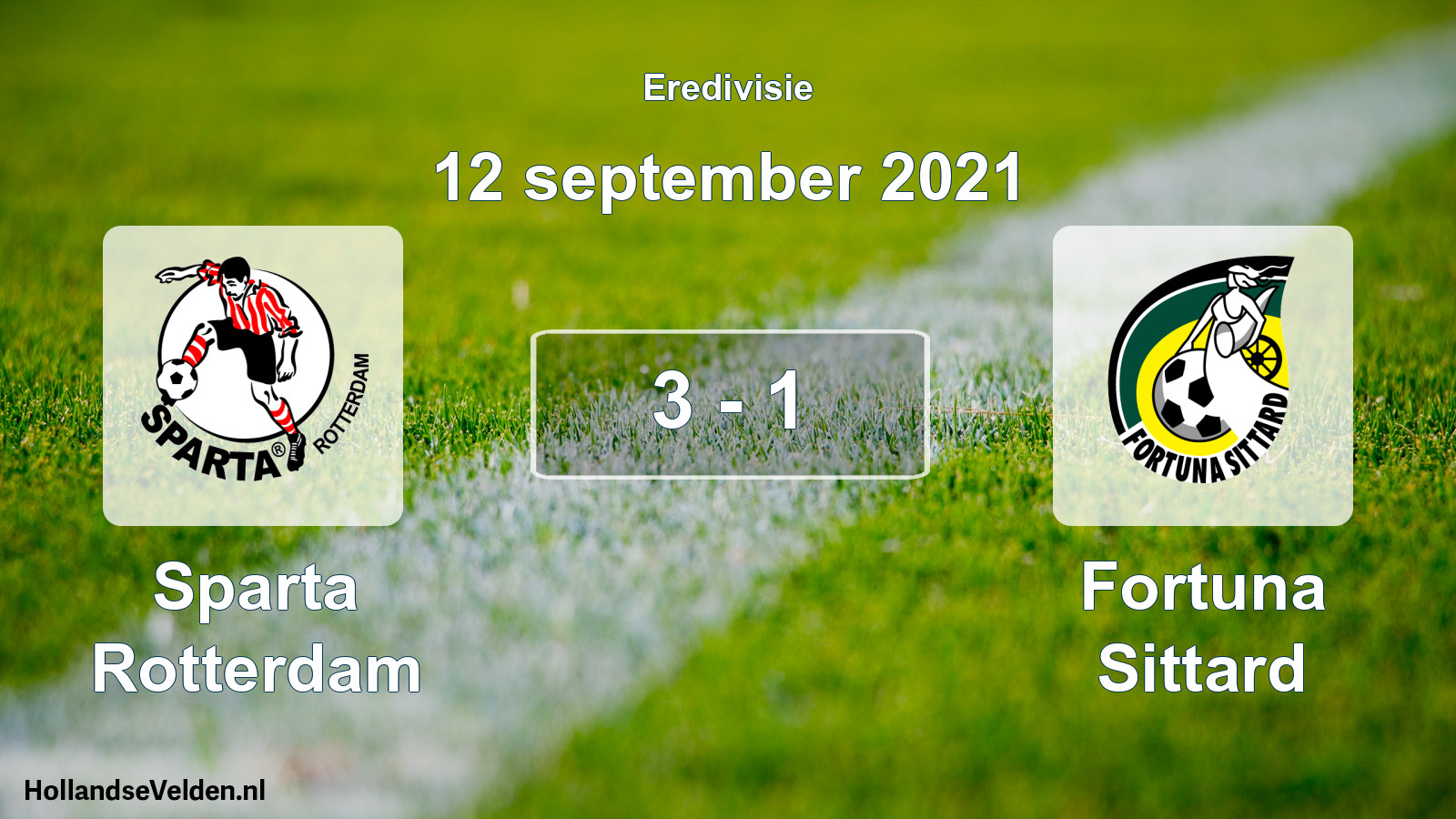 Gespeelde wedstrijd: Sparta Rotterdam - Fortuna Sittard 3 - 1 (12 september 2021)