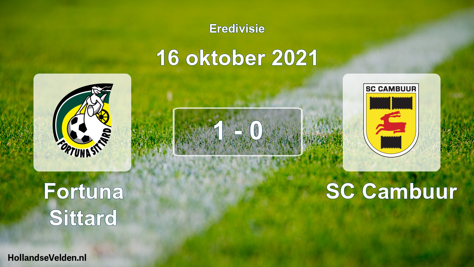 Gespeelde wedstrijd: Fortuna Sittard - Cambuur Leeuwarden 1 - 0 (16 oktober 2021)