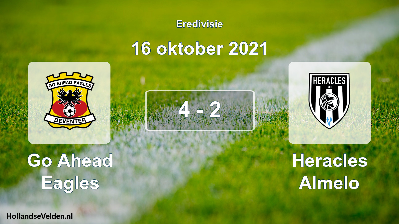 Gespeelde wedstrijd: Go Ahead Eagles - Heracles Almelo 4 - 2 (16 oktober 2021)
