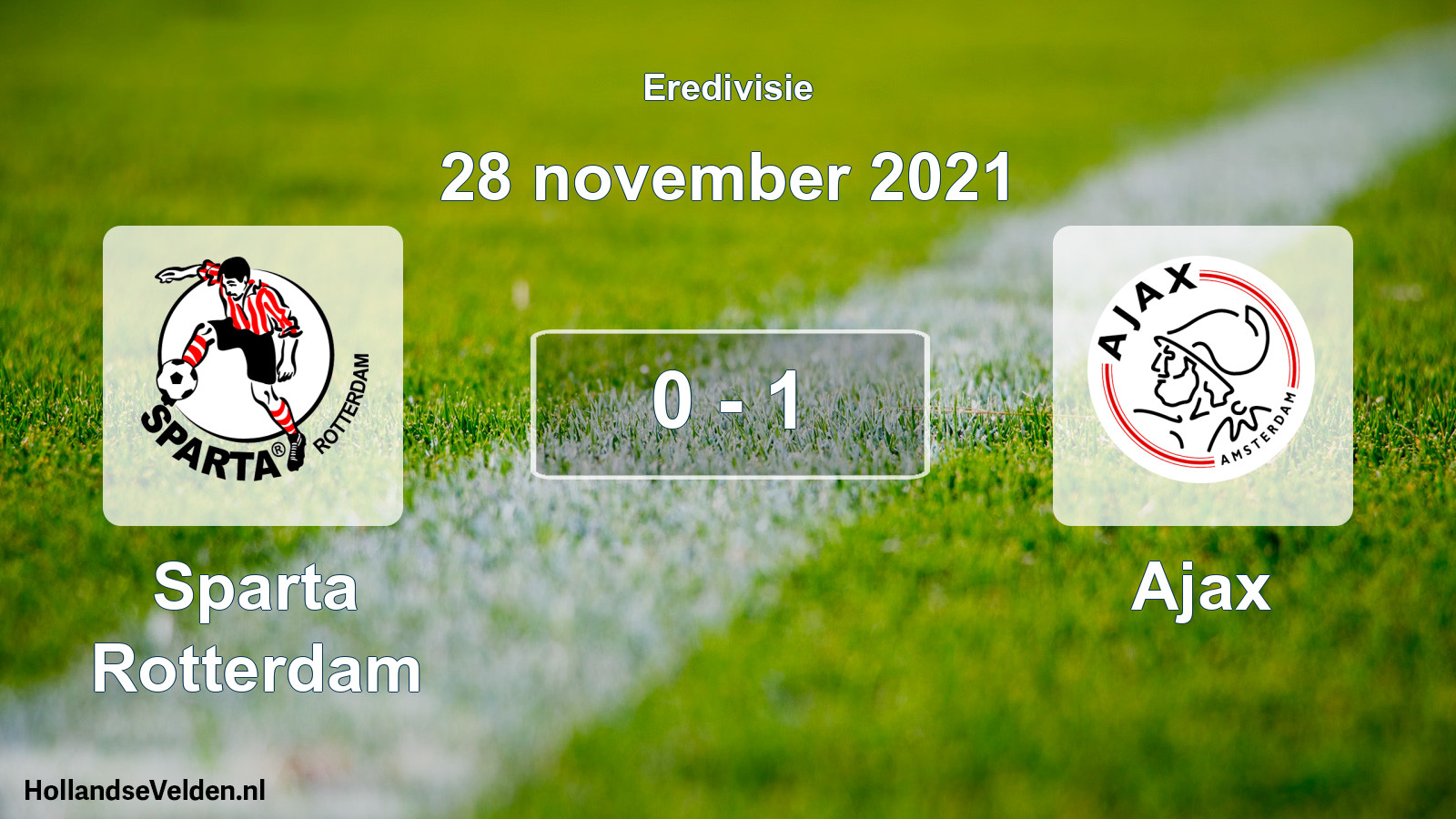 Gespeelde wedstrijd: Sparta Rotterdam - Ajax 0 - 1 (28 november 2021)