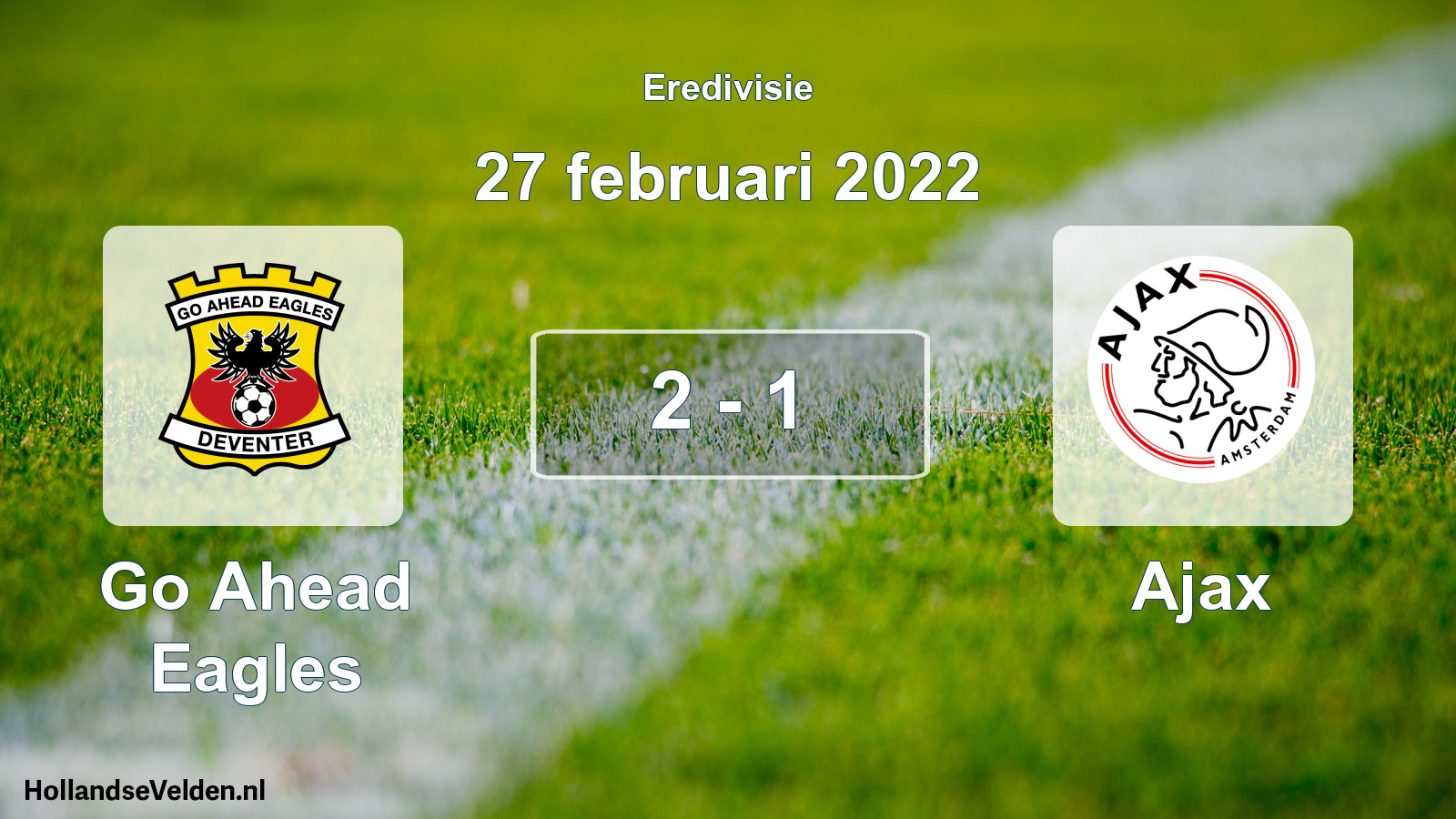 Gespeelde wedstrijd: Go Ahead Eagles - Ajax 2 - 1 (27 februari 2022)