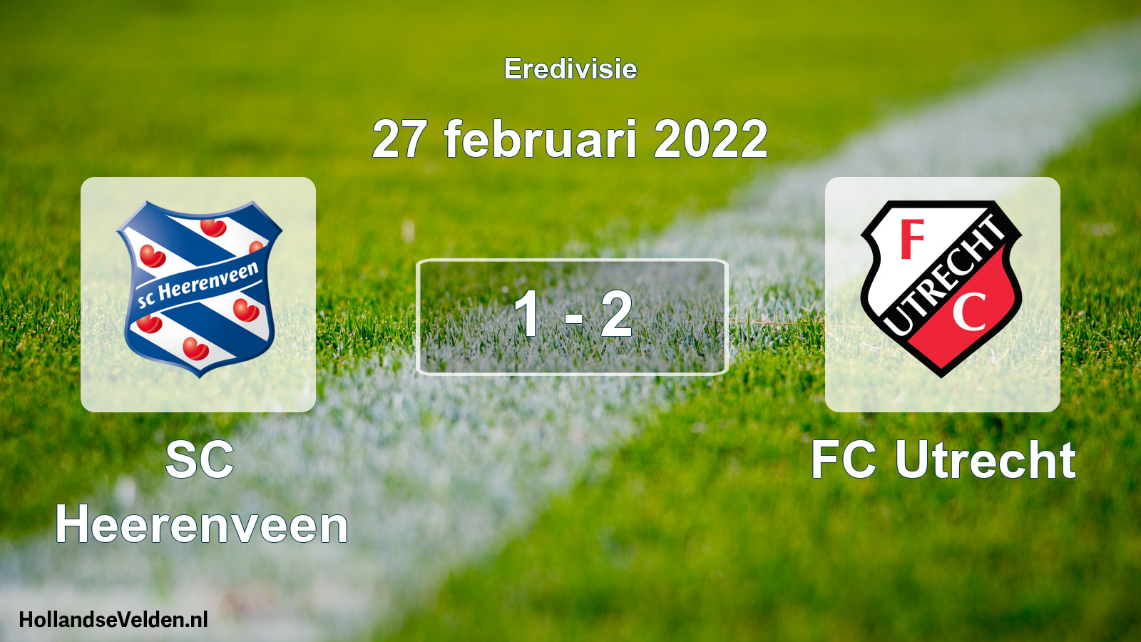 Gespeelde wedstrijd: SC Heerenveen - FC Utrecht 1 - 2 (27 februari 2022)