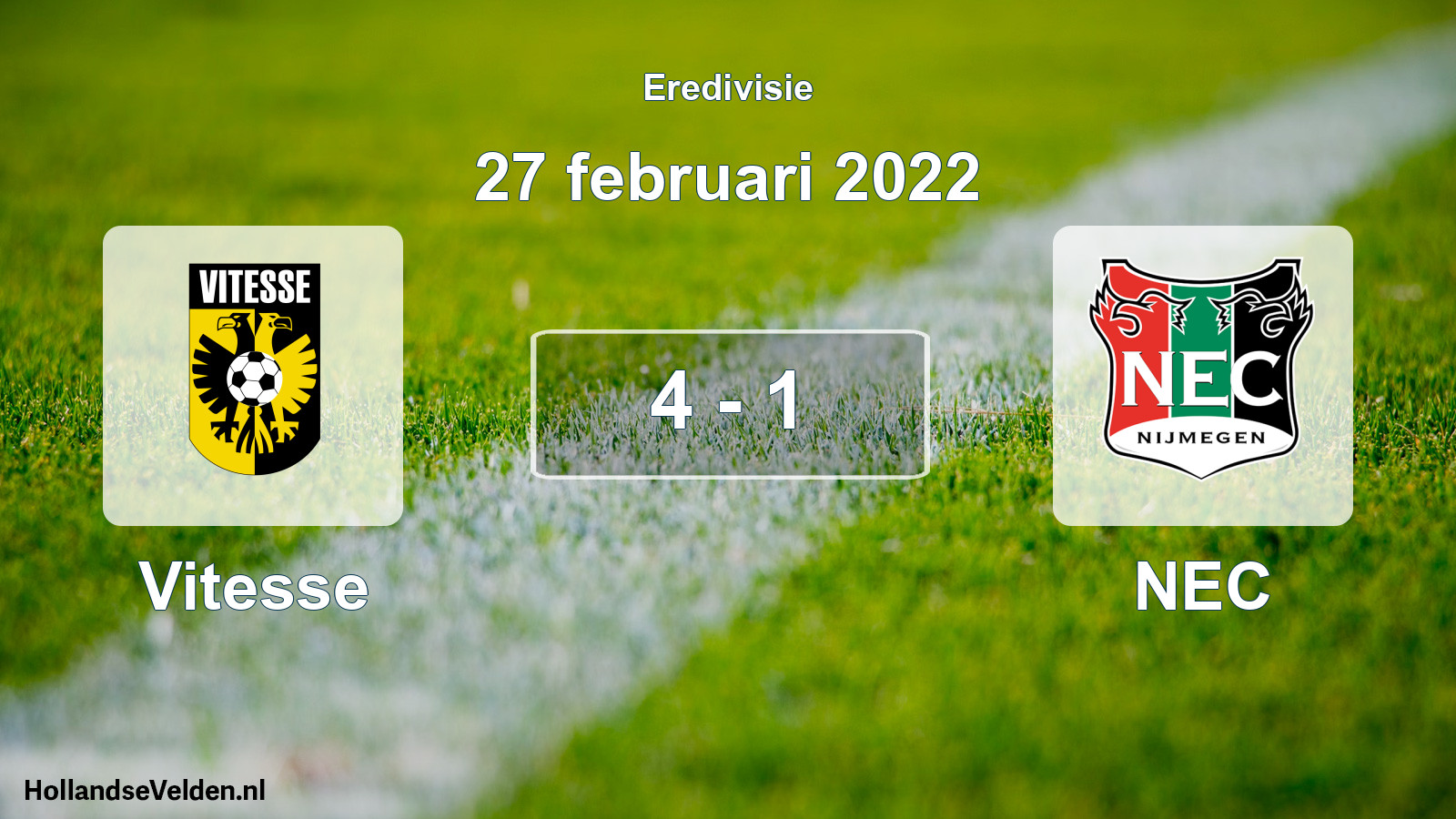 Gespeelde wedstrijd: Vitesse - NEC 4 - 1 (27 februari 2022)