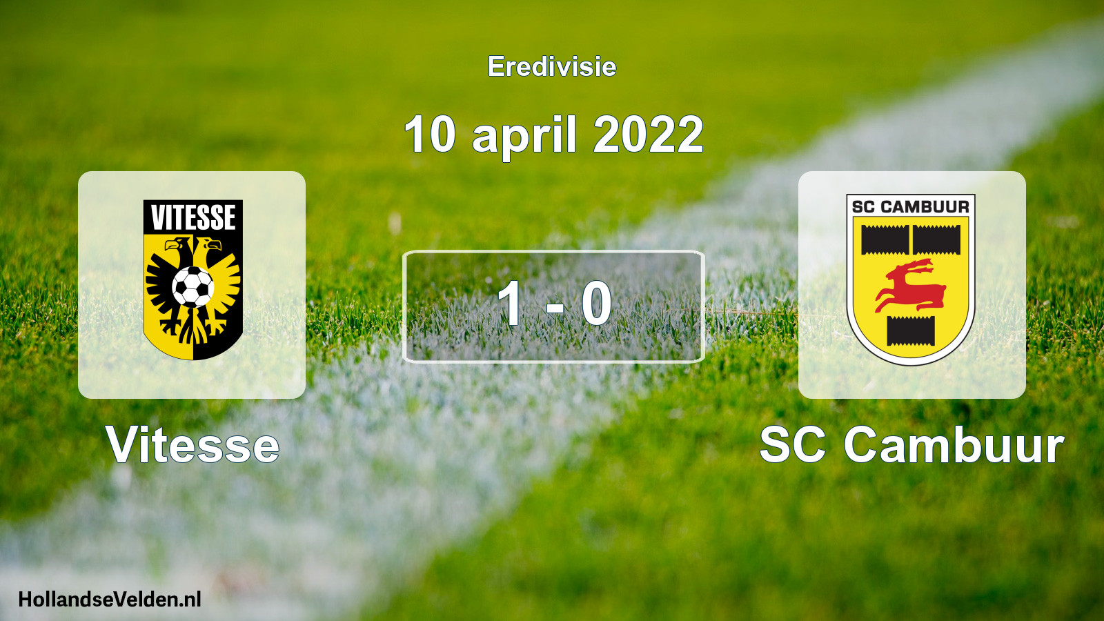 Gespeelde wedstrijd: Vitesse - Cambuur Leeuwarden 1 - 0 (10 april 2022)