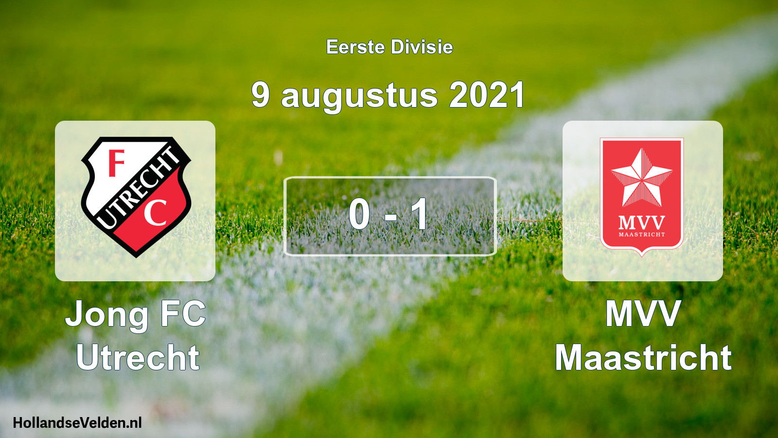 Gespeelde wedstrijd: Jong FC Utrecht - MVV Maastricht 0 - 1 (9 augustus 2021)