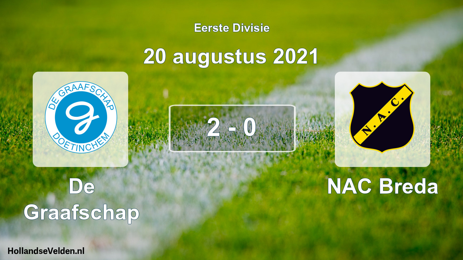 Gespeelde wedstrijd: De Graafschap - NAC Breda 2 - 0 (20 augustus 2021)