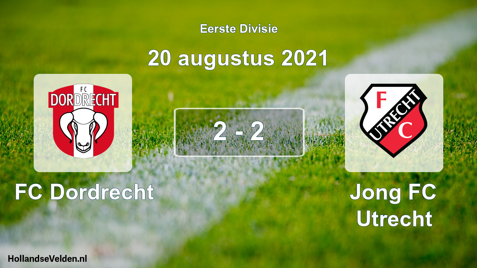 Gespeelde wedstrijd: FC Dordrecht - Jong FC Utrecht 2 - 2 (20 augustus 2021)