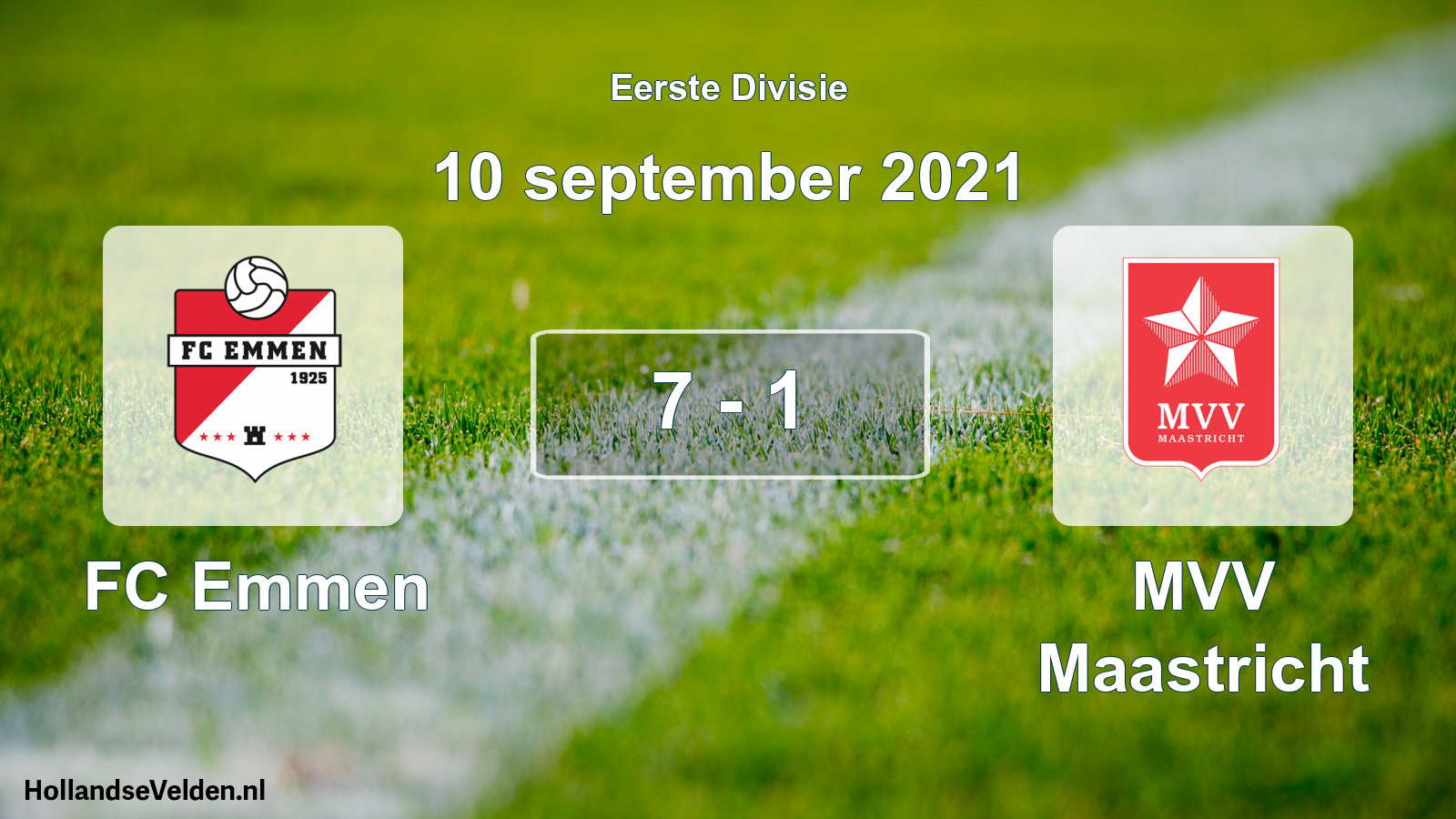 Gespeelde wedstrijd: FC Emmen - MVV Maastricht 7 - 1 (10 september 2021)
