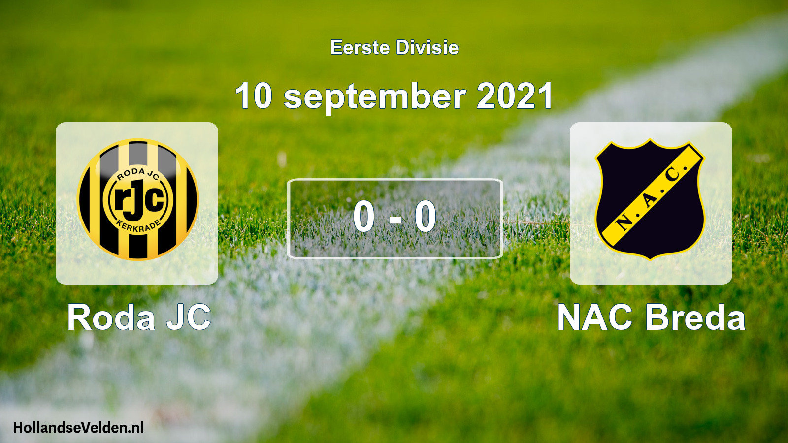 Gespeelde wedstrijd: Roda JC - NAC Breda 0 - 0 (10 september 2021)