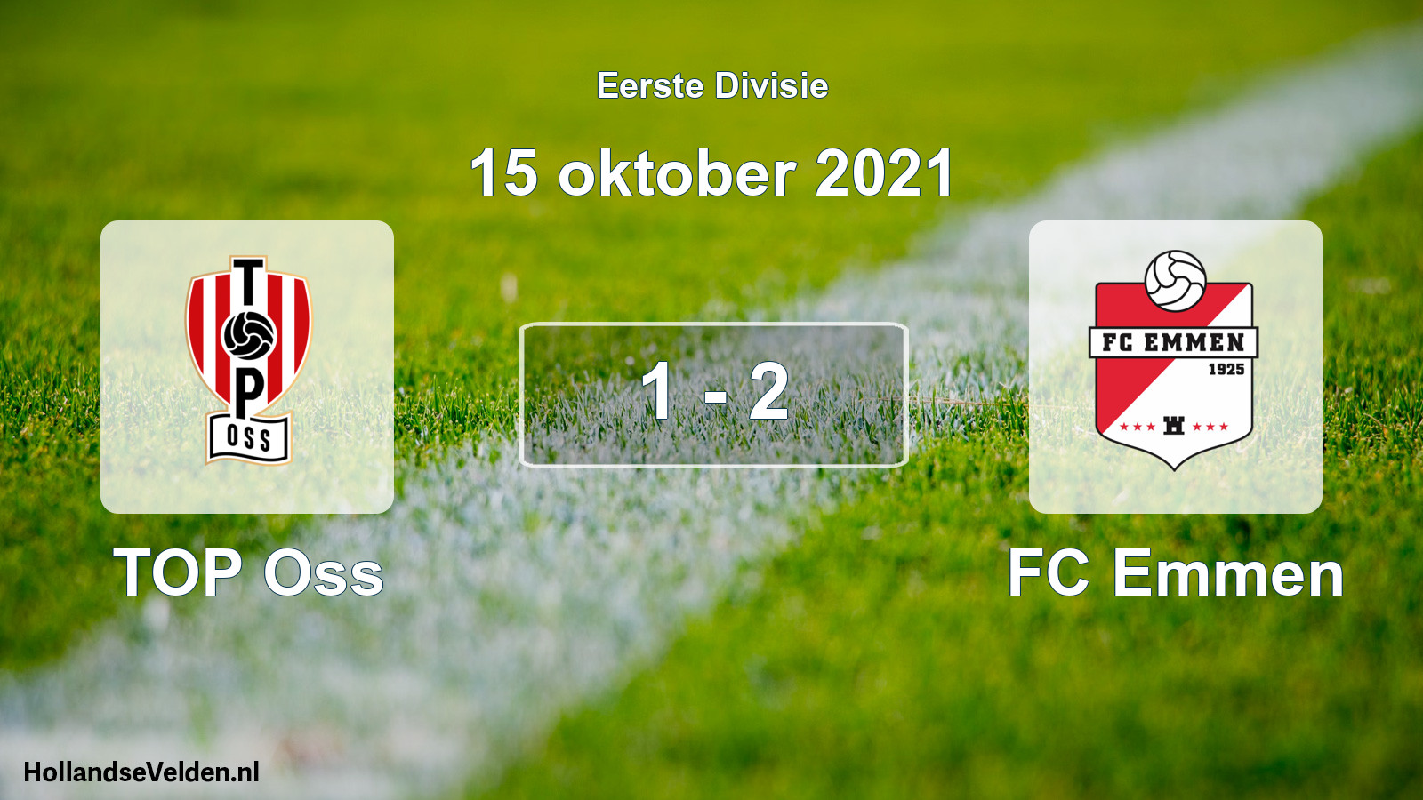 Gespeelde wedstrijd: TOP Oss - FC Emmen 1 - 2 (15 oktober 2021)