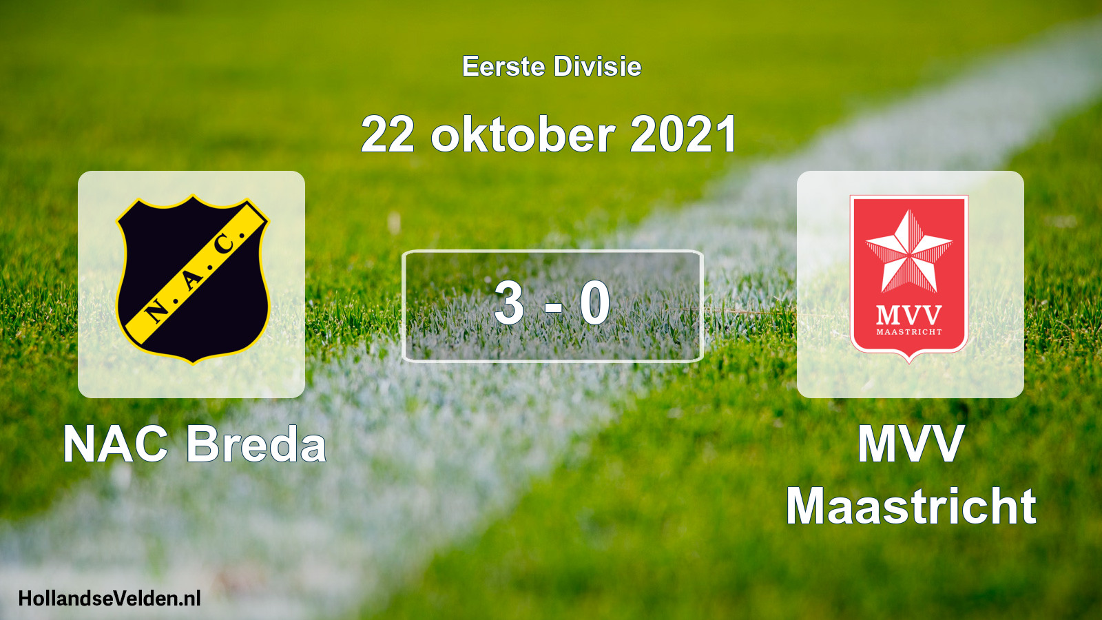 Gespeelde wedstrijd: NAC Breda - MVV Maastricht 3 - 0 (22 oktober 2021)