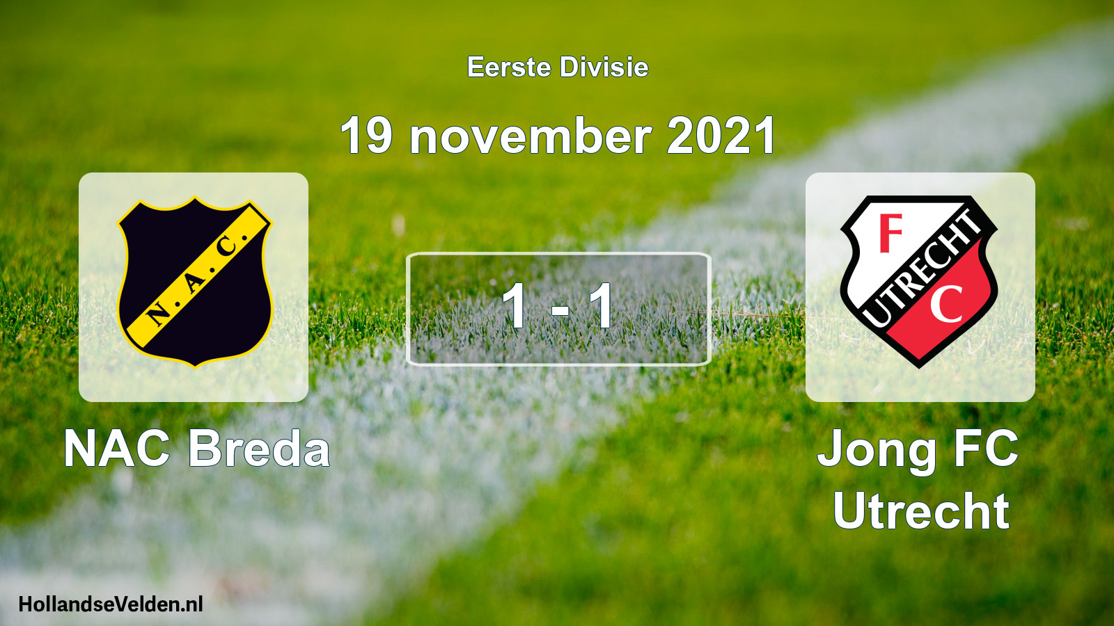 Gespeelde wedstrijd: NAC Breda - Jong FC Utrecht 1 - 1 (19 november 2021)