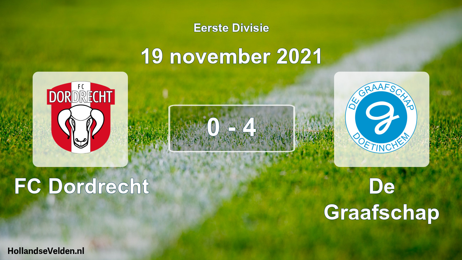 Gespeelde wedstrijd: FC Dordrecht - De Graafschap 0 - 4 (19 november 2021)