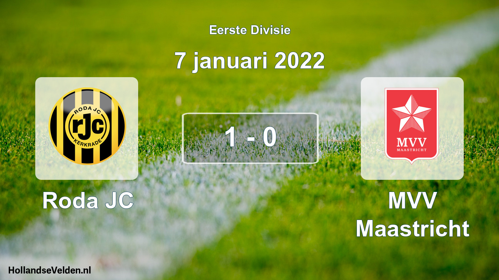 Gespeelde wedstrijd: Roda JC - MVV Maastricht 1 - 0 (7 januari 2022)