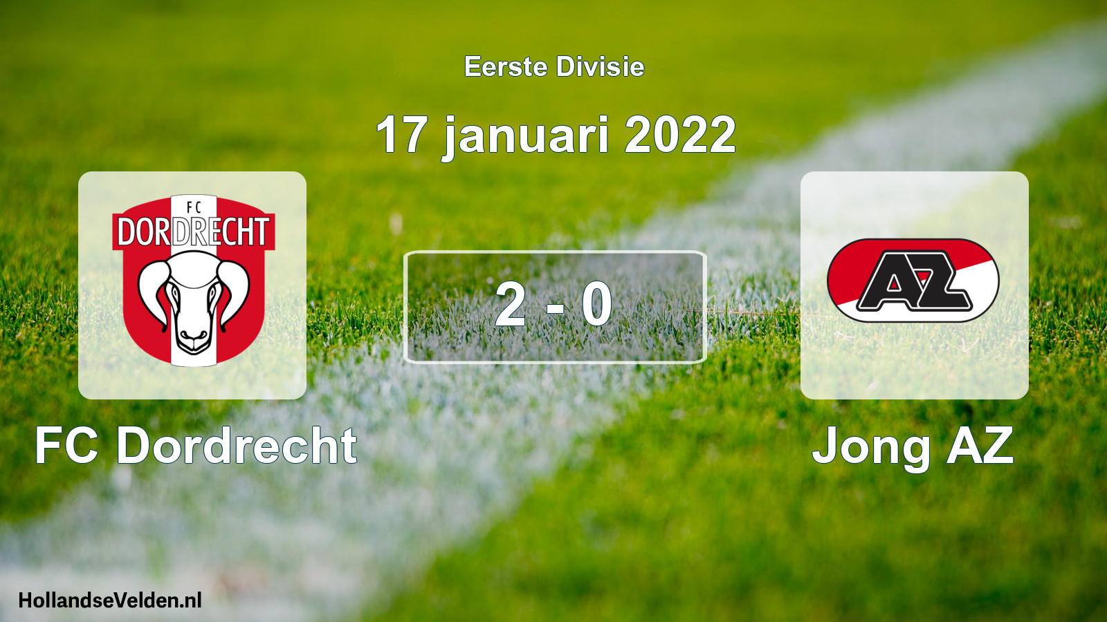Gespeelde wedstrijd: FC Dordrecht - Jong AZ 2 - 0 (17 januari 2022)