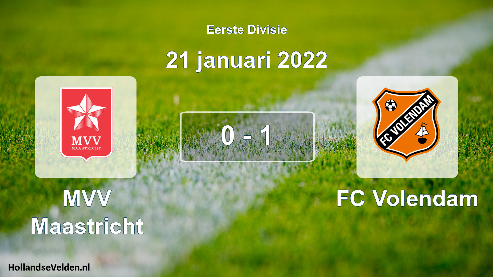 Gespeelde wedstrijd: MVV Maastricht - FC Volendam 0 - 1 (21 januari 2022)