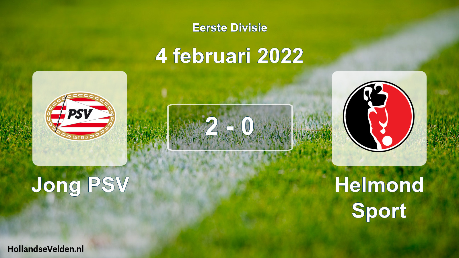 Gespeelde wedstrijd: Jong PSV - Helmond Sport 2 - 0 (4 februari 2022)