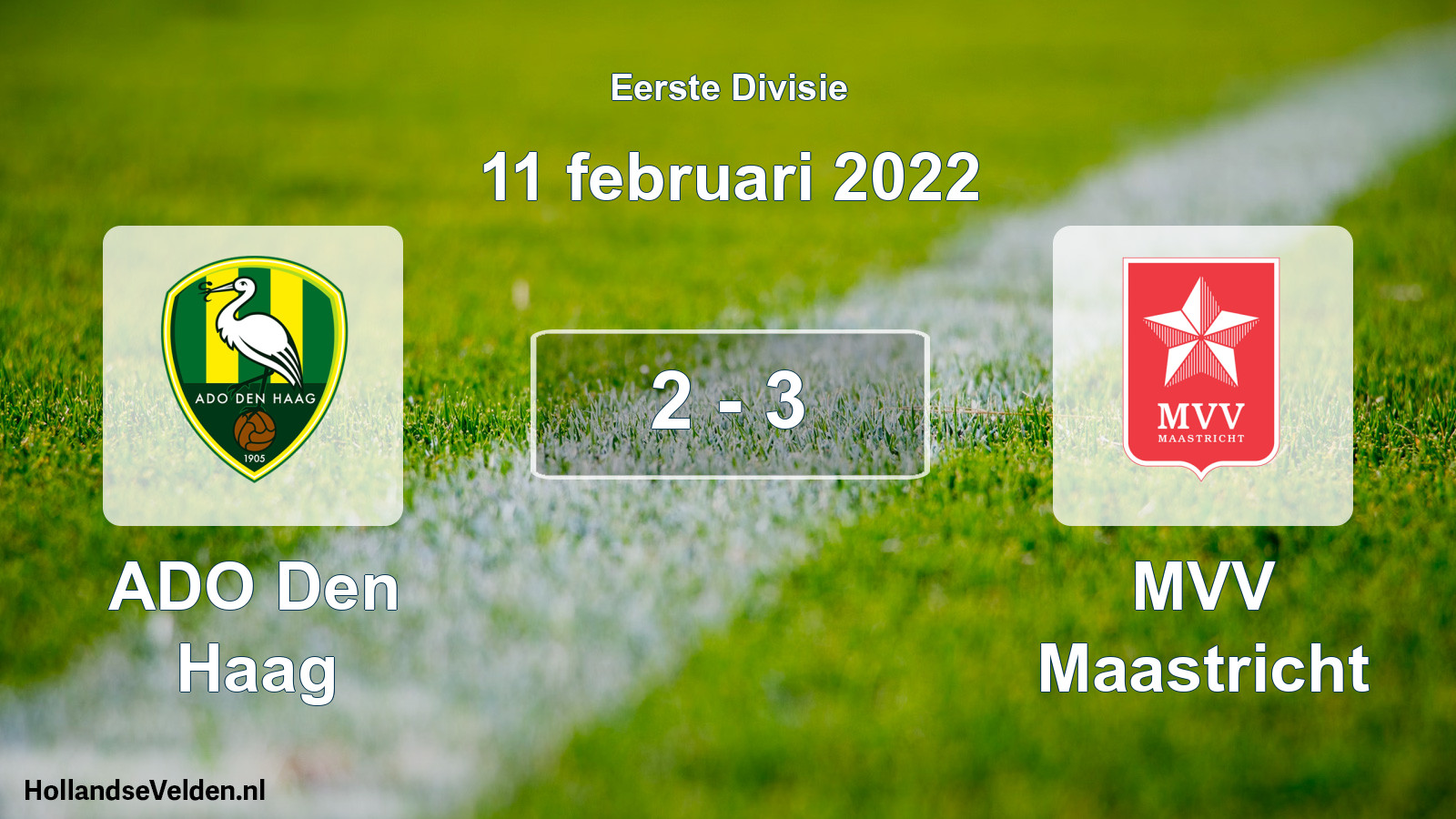 Gespeelde wedstrijd: ADO Den Haag - MVV Maastricht 2 - 3 (11 februari 2022)