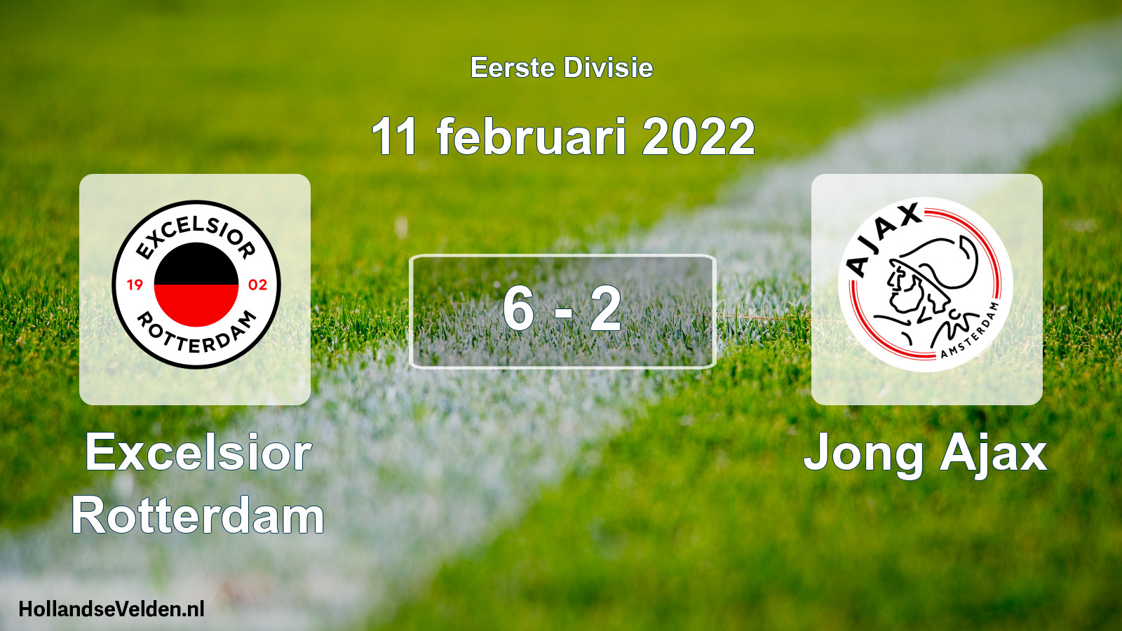 Gespeelde wedstrijd: Excelsior Rotterdam - Jong Ajax 6 - 2 (11 februari 2022)