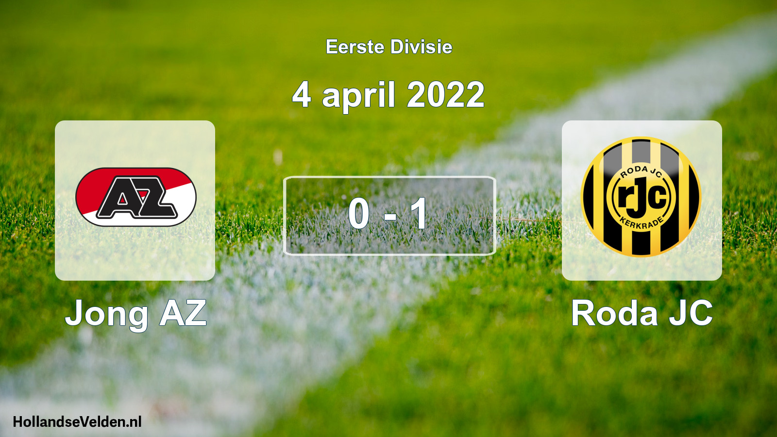 Gespeelde wedstrijd: Jong AZ - Roda JC 0 - 1 (4 april 2022)