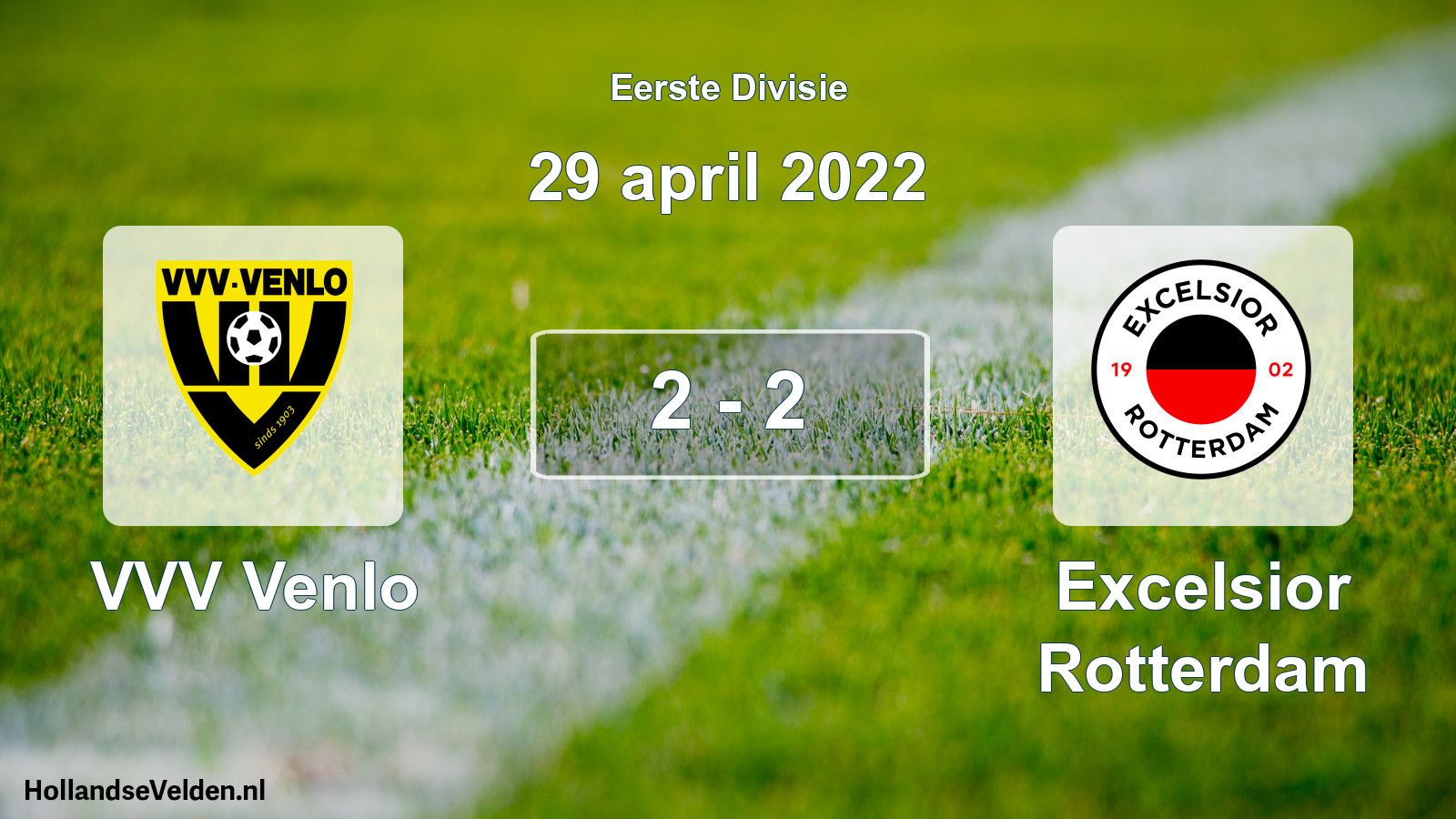 Gespeelde wedstrijd: VVV Venlo - Excelsior Rotterdam 2 - 2 (29 april 2022)