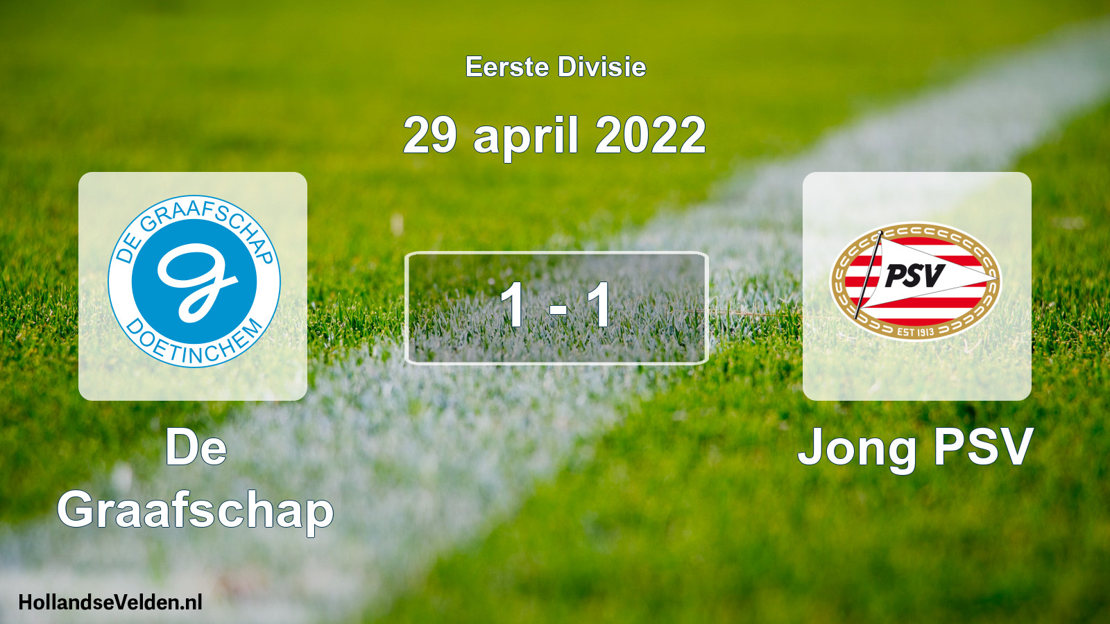 Gespeelde wedstrijd: De Graafschap - Jong PSV 1 - 1 (29 april 2022)