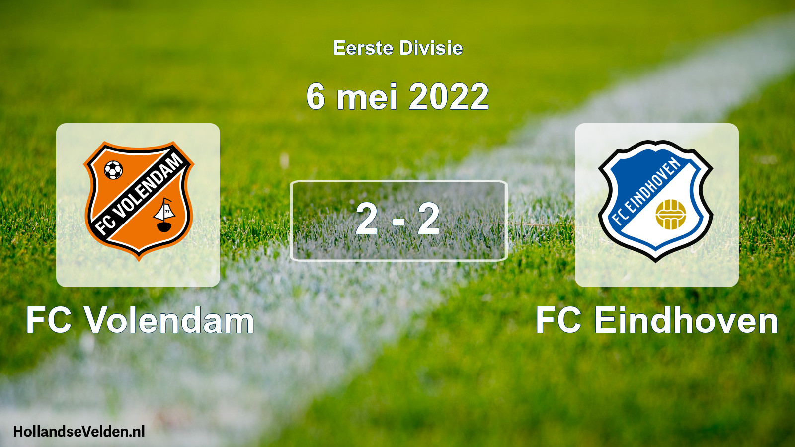 Gespeelde wedstrijd: FC Volendam - FC Eindhoven 2 - 2 (6 mei 2022)