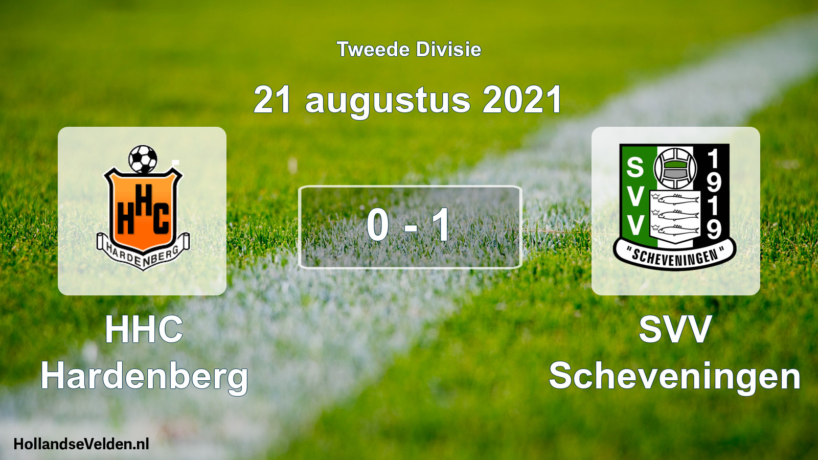 Gespeelde wedstrijd: HHC Hardenberg - SVV Scheveningen 0 - 1 (21 augustus 2021)