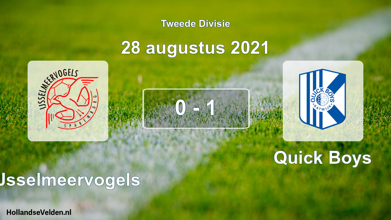 Gespeelde wedstrijd: IJsselmeervogels - Quick Boys 0 - 1 (28 augustus 2021)