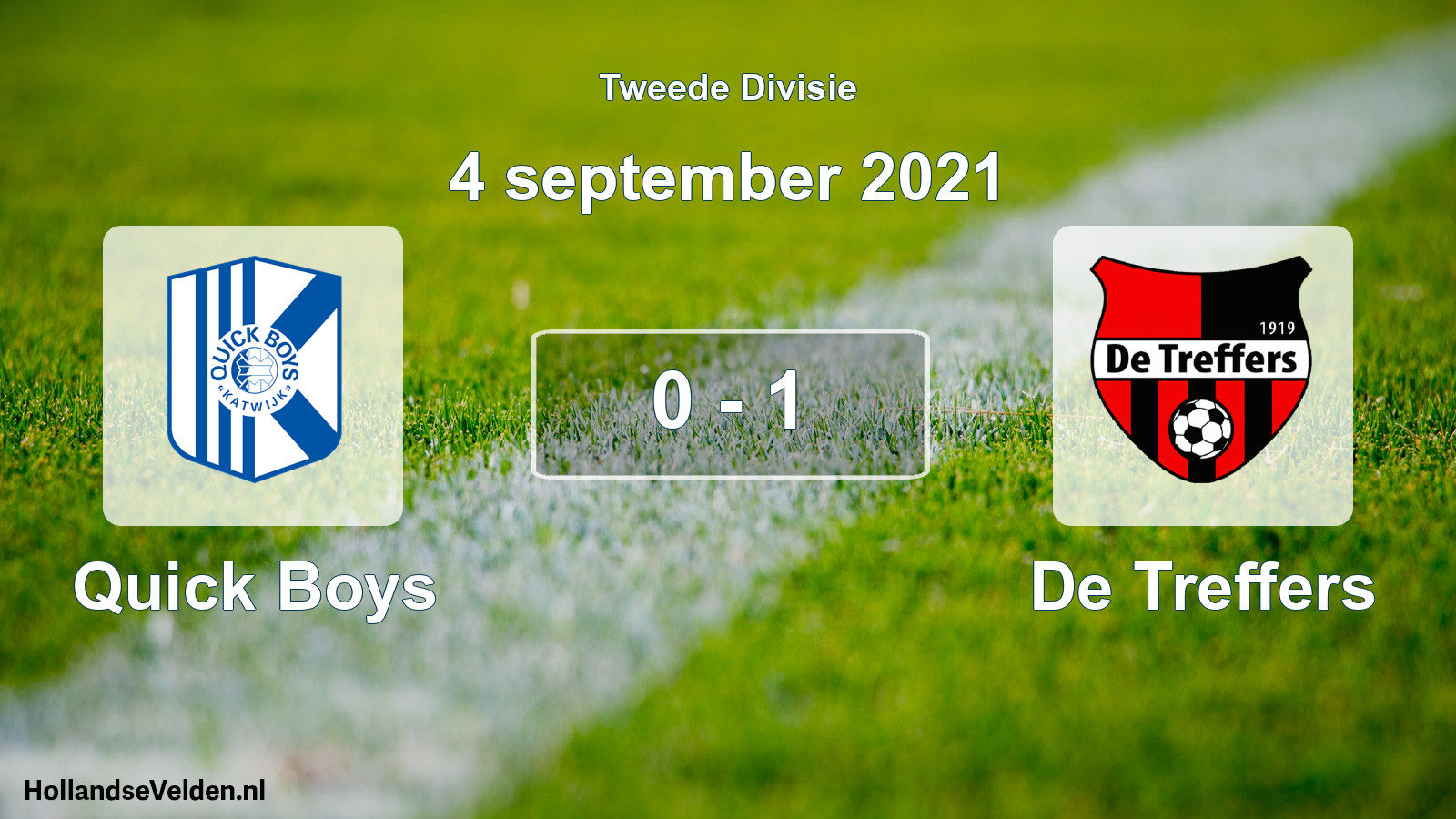Gespeelde wedstrijd: Quick Boys - De Treffers 0 - 1 (4 september 2021)