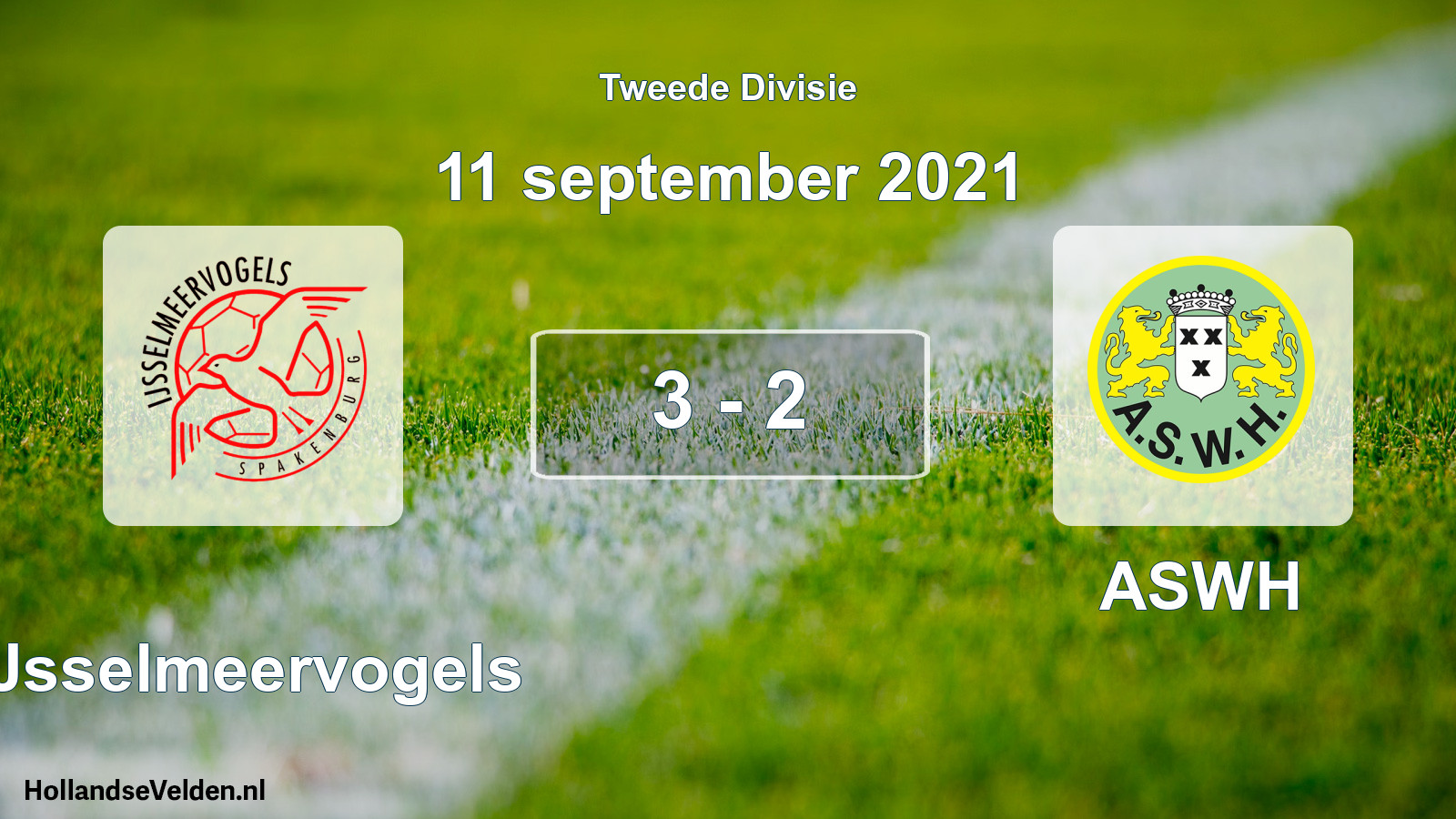Gespeelde wedstrijd: IJsselmeervogels - ASWH 3 - 2 (11 september 2021)