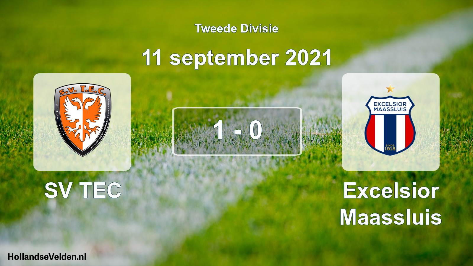 Gespeelde wedstrijd: SV TEC - Excelsior Maassluis 1 - 0 (11 september 2021)
