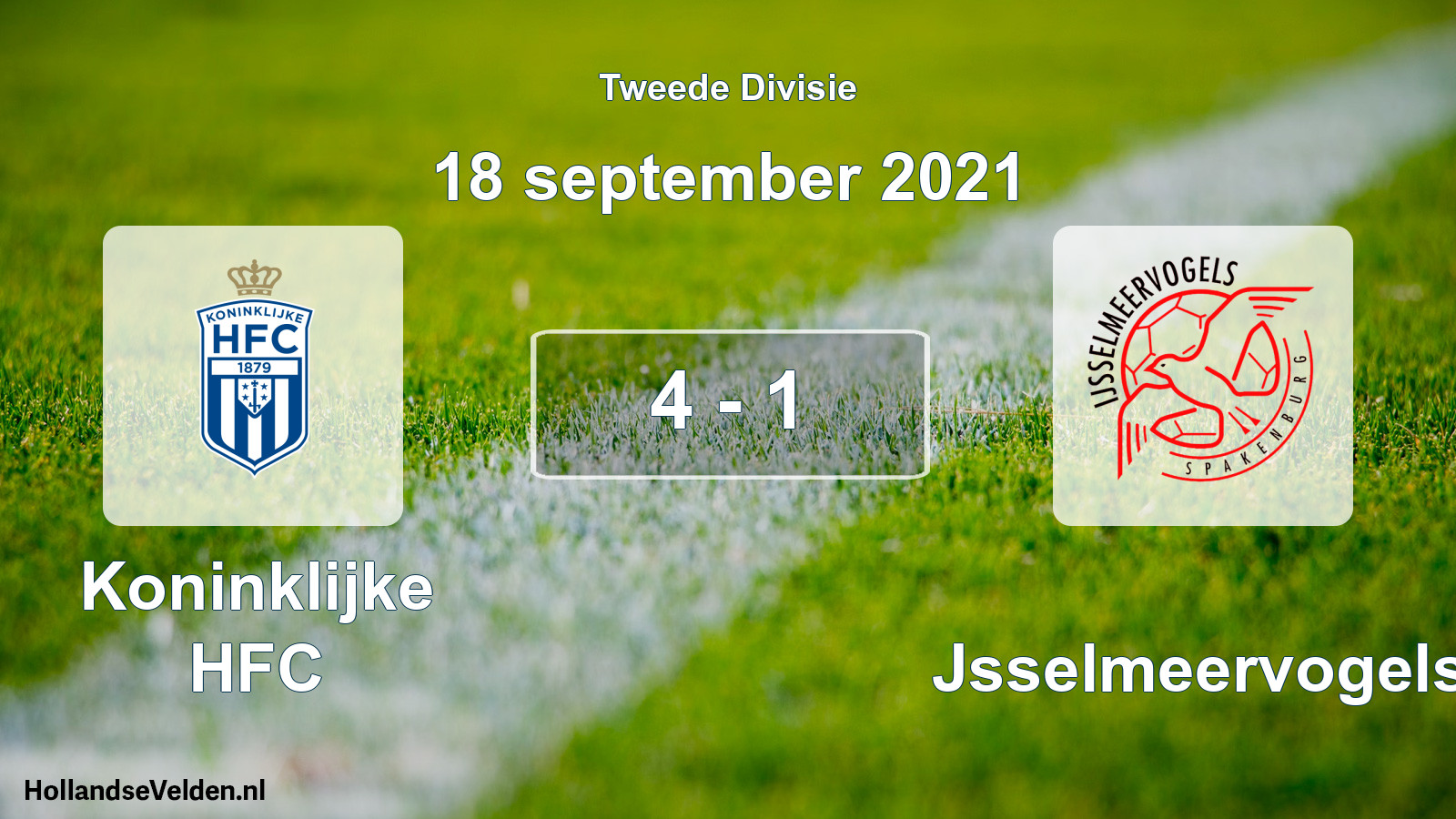 Gespeelde wedstrijd: Koninklijke HFC - IJsselmeervogels 4 - 1 (18 september 2021)