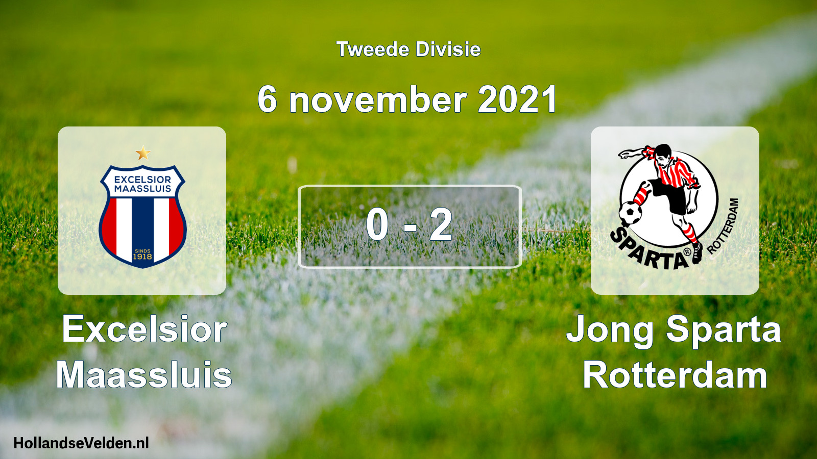 Gespeelde wedstrijd: Excelsior Maassluis - Jong Sparta Rotterdam 0 - 2 (6 november 2021)