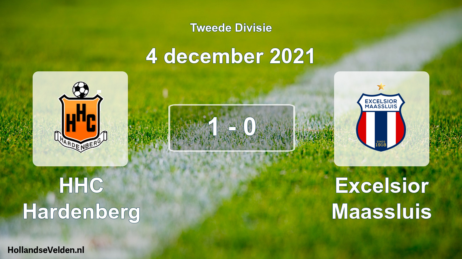 Gespeelde wedstrijd: HHC Hardenberg - Excelsior Maassluis 1 - 0 (4 december 2021)
