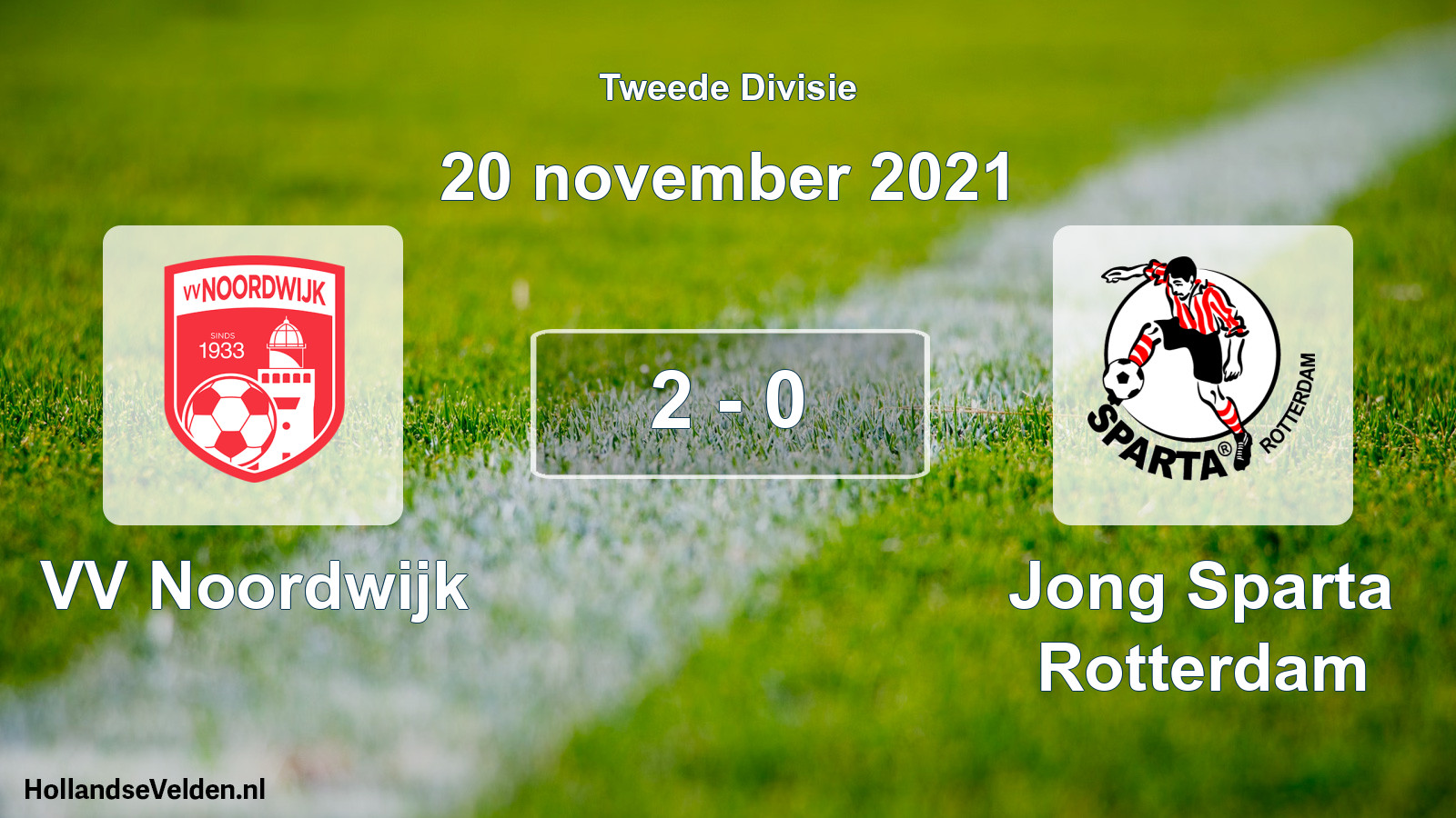 Gespeelde wedstrijd: VV Noordwijk - Jong Sparta Rotterdam 2 - 0 (20 november 2021)