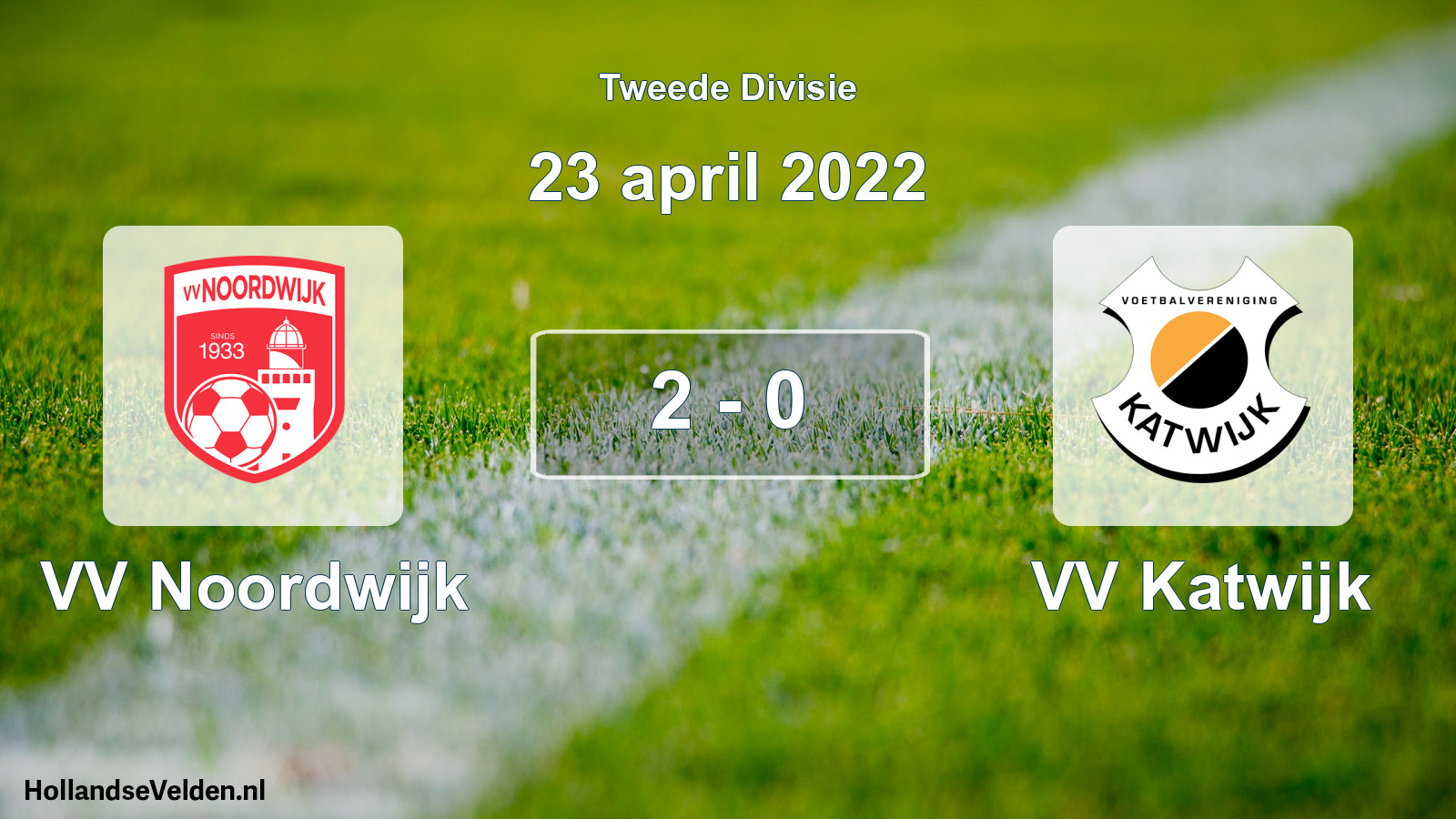 Gespeelde wedstrijd: VV Noordwijk - VV Katwijk 2 - 0 (23 april 2022)
