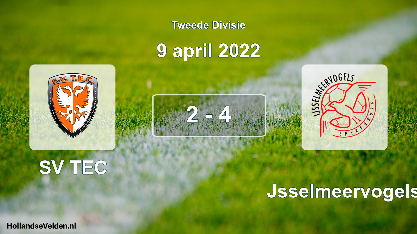 Gespeelde wedstrijd: SV TEC - IJsselmeervogels 2 - 4 (9 april 2022)