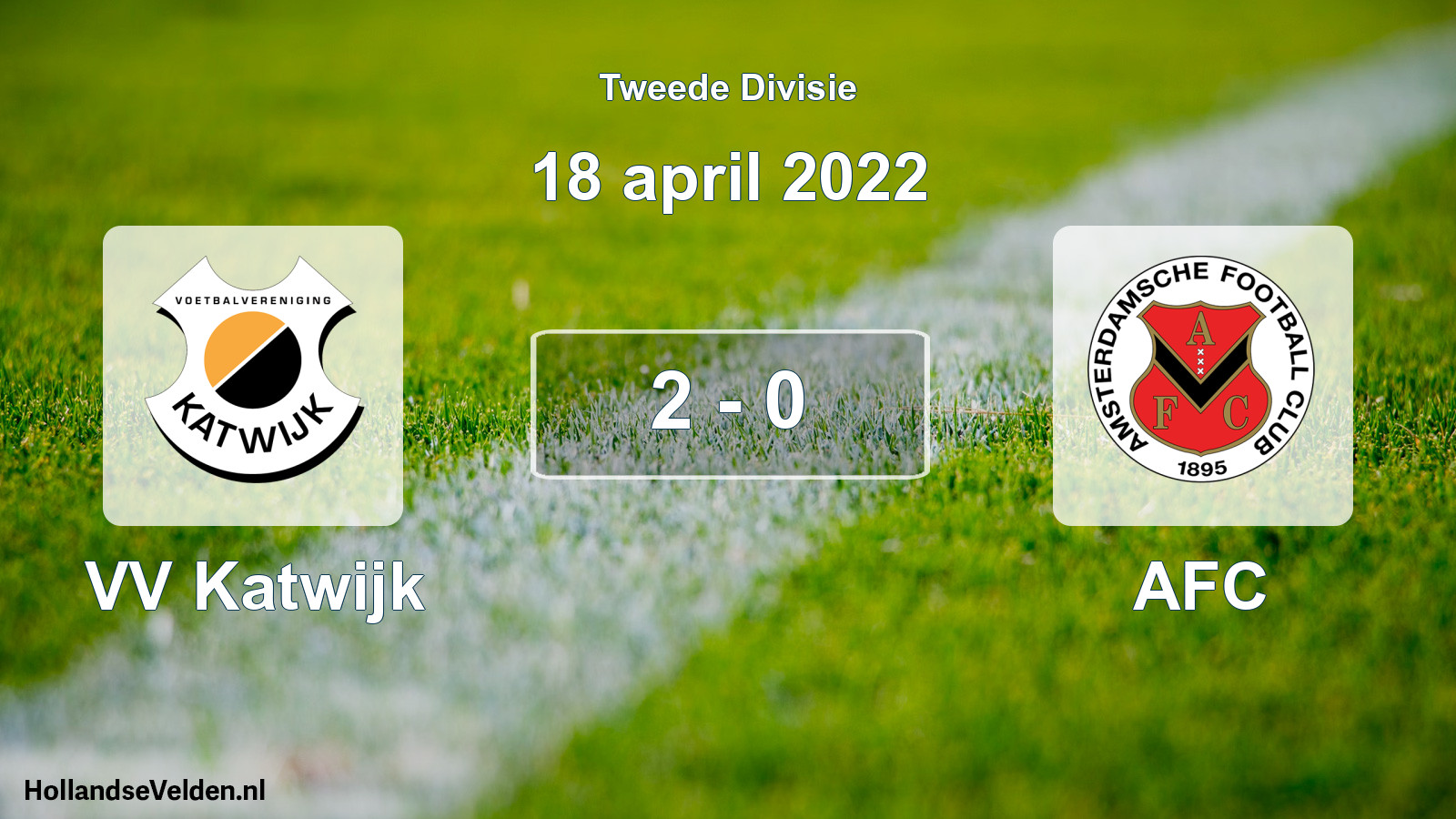 Gespeelde wedstrijd: VV Katwijk - AFC 2 - 0 (18 april 2022)