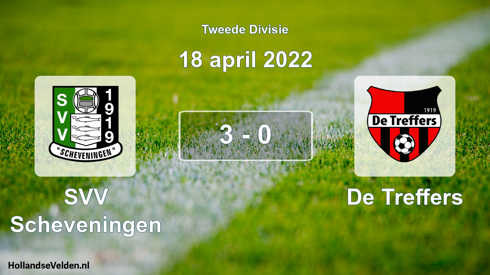 Gespeelde wedstrijd: SVV Scheveningen - De Treffers 3 - 0 (18 april 2022)