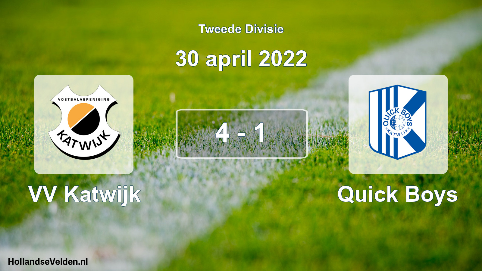 Gespeelde wedstrijd: VV Katwijk - Quick Boys 4 - 1 (30 april 2022)