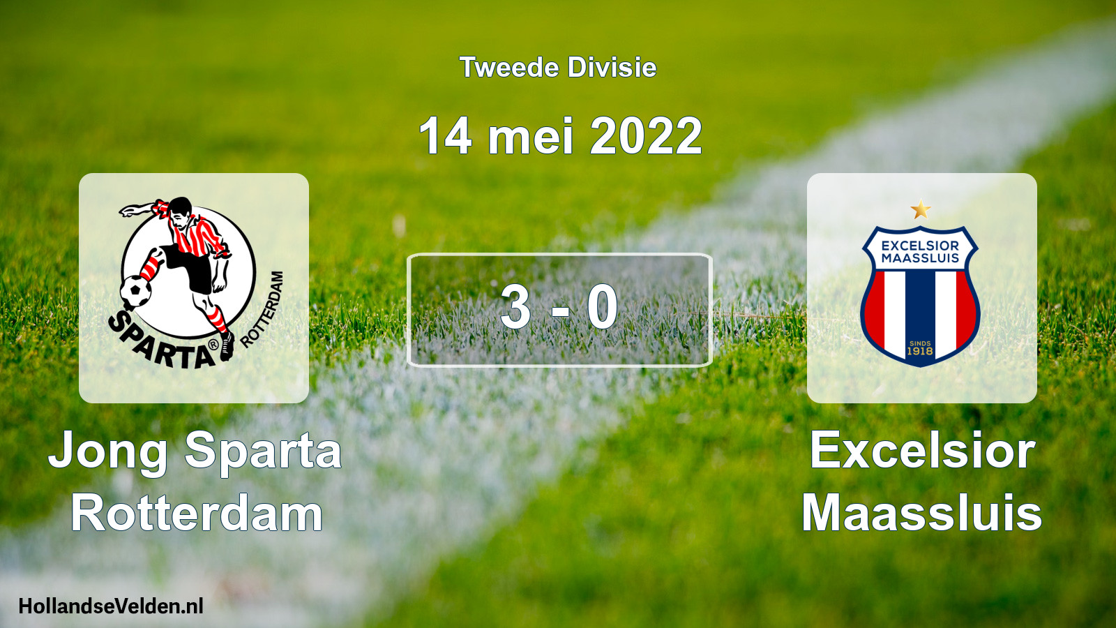 Gespeelde wedstrijd: Jong Sparta Rotterdam - Excelsior Maassluis 3 - 0 (14 mei 2022)