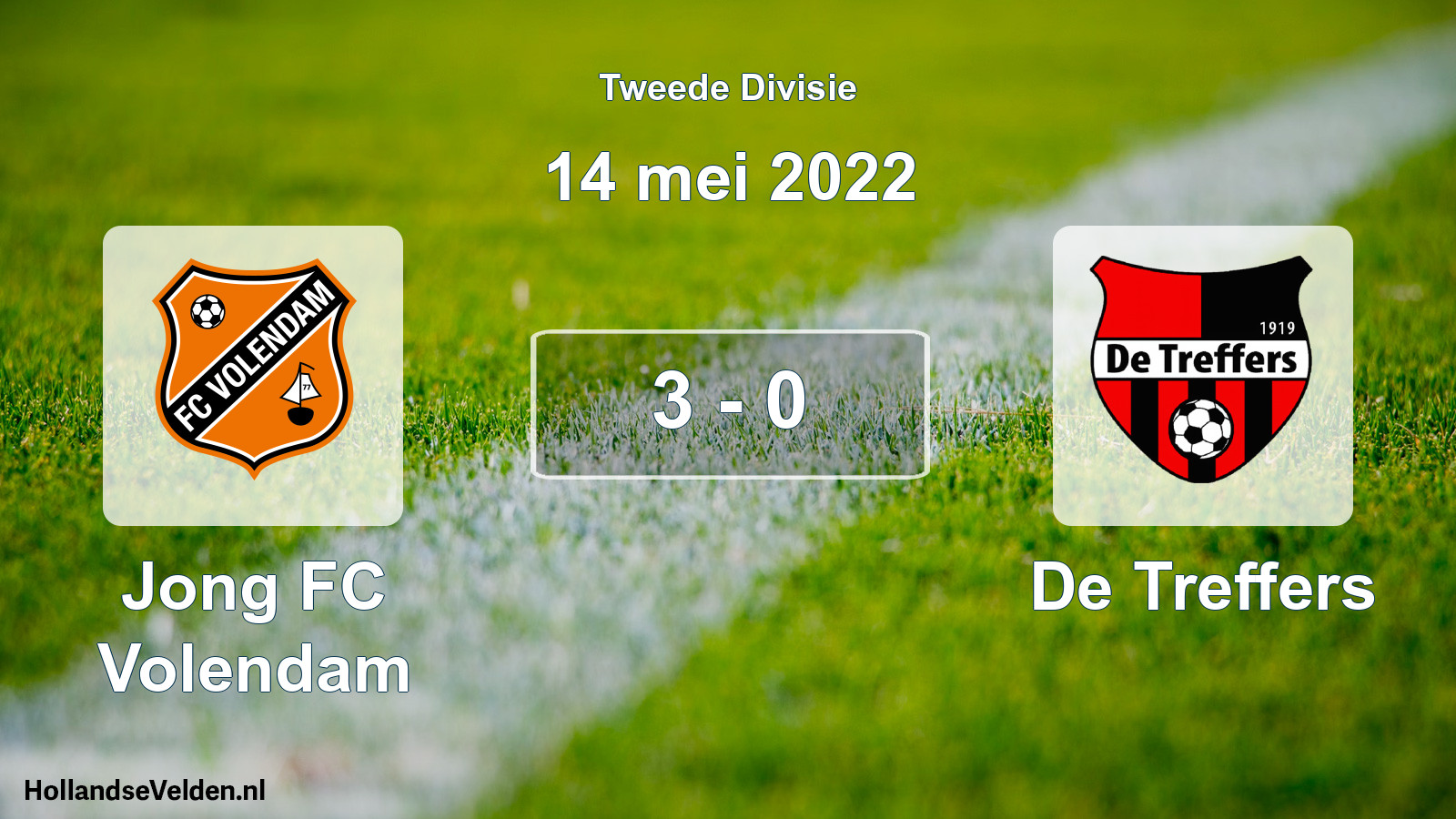 Gespeelde wedstrijd: Jong FC Volendam - De Treffers 3 - 0 (14 mei 2022)