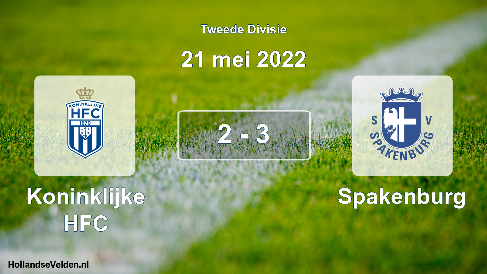 Gespeelde wedstrijd: Koninklijke HFC - Spakenburg 2 - 3 (21 mei 2022)