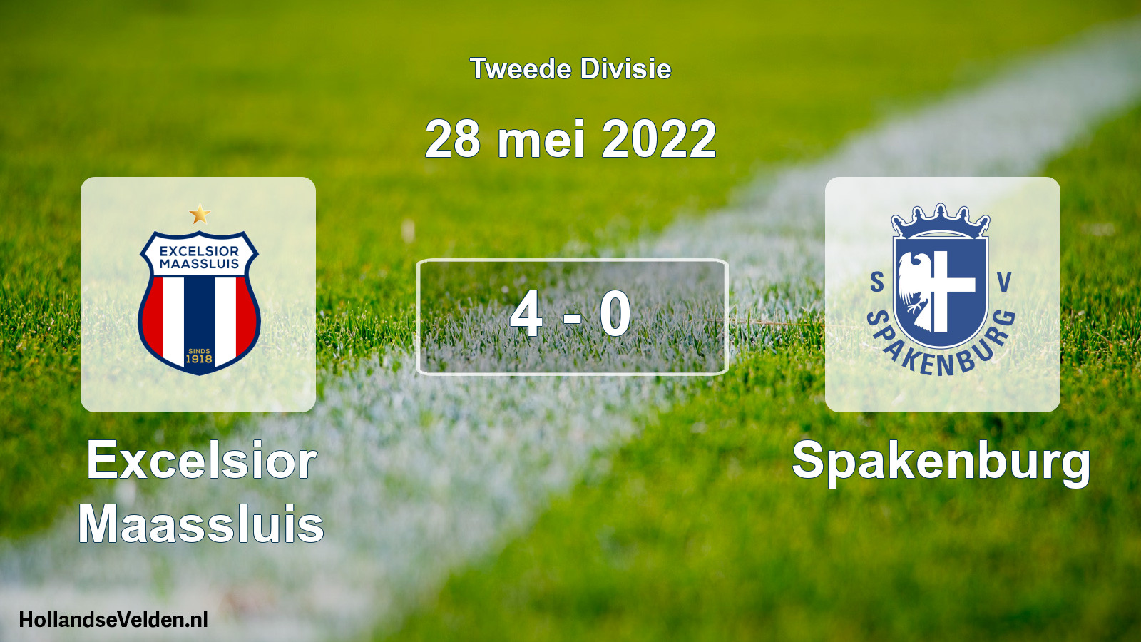 Gespeelde wedstrijd: Excelsior Maassluis - Spakenburg 4 - 0 (28 mei 2022)